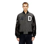 Varsity-Jacke aus Wolle und Leder - Lederjacken - Herren - Bunt