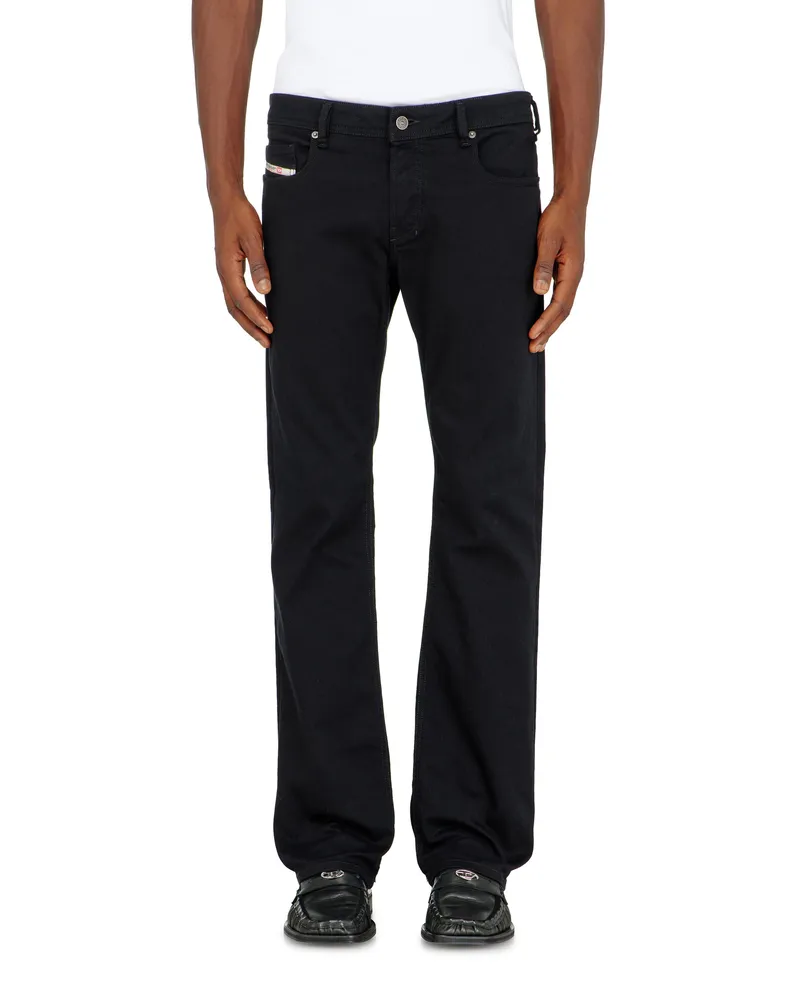 Diesel Bootcut Jeans Low Waist 2007 Zatiny, Schwarz/Dunkelgrau, Knopfverschluss Schwarz
