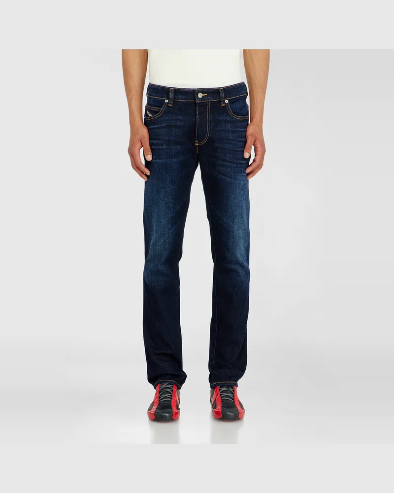 Diesel Slim Jeans Regular Waist 1993 D-Vyl, Dunkelblau, Knopfverschluss Blau