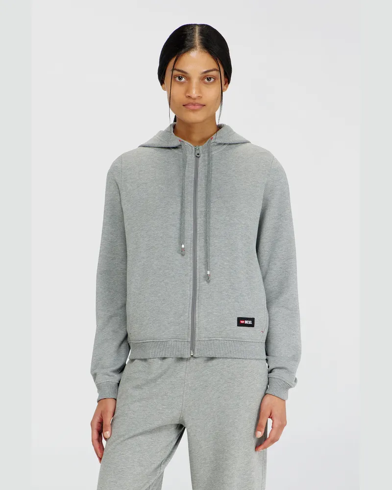 Diesel Kapuzenpullover aus aufgerauter Baumwollmischung - Oberteile - Damen - Grau Grau