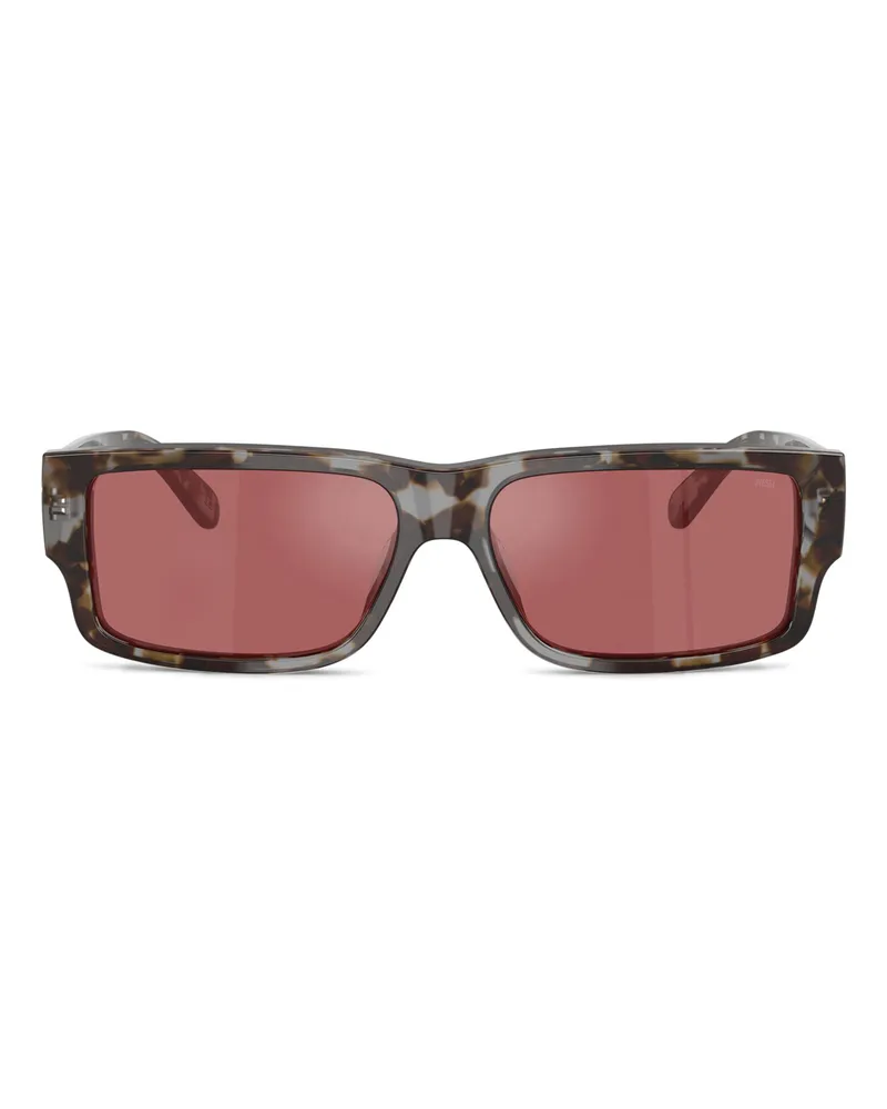 Diesel Rechteckiges Modell Brille - Sonnenbrille - Herren - Rot Rot