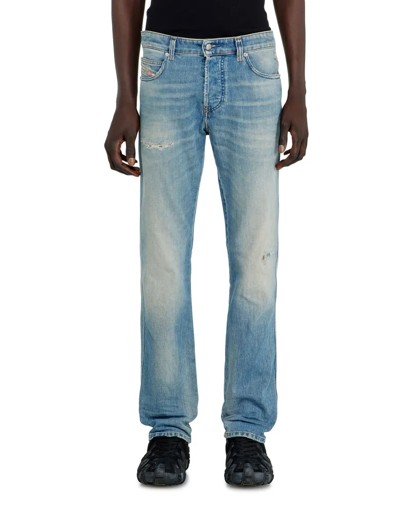 Diesel Slim Jeans Regular Waist 1993 D-Vyl, Hellblau, Knopfverschluss Blau