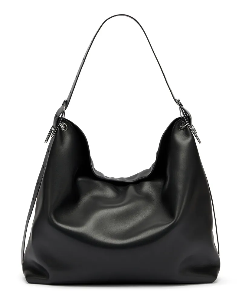 Diesel D-Line-Leder Hobo-Tasche - Schultertaschen - Damen - Schwarz Schwarz