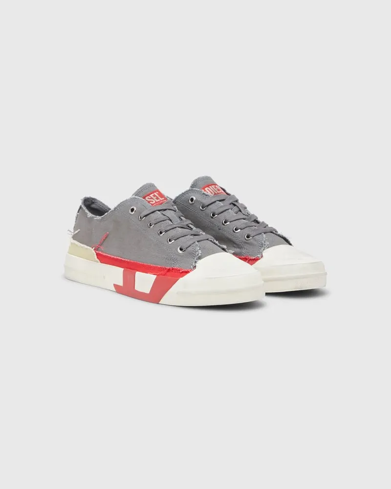 Diesel S-D-Verse-Canvas-Sneakers mit Schmutz-Effekt - Sneakers - Herren - Grau Grau