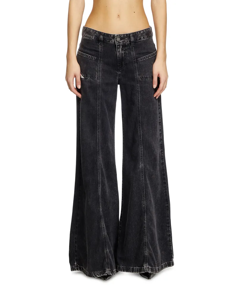 Diesel Flare Jeans - D-Akii - Jeans - Damen - Schwarz Schwarz