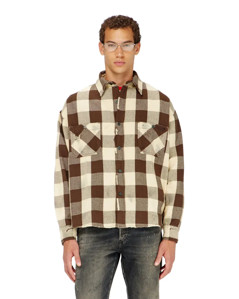 Diesel Karohemd mit distressed-Effekt - Hemden - Herren 