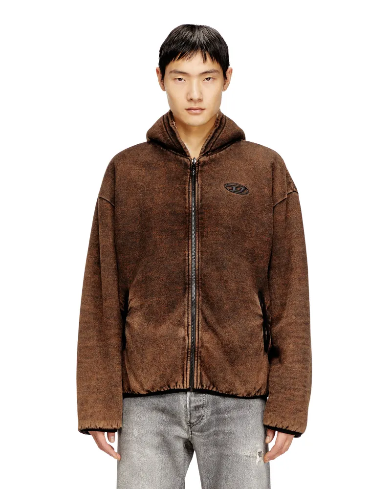 Diesel Wendbare Kapuzenjacke mit Reißverschluss - Jacken - Herren - Braun Braun