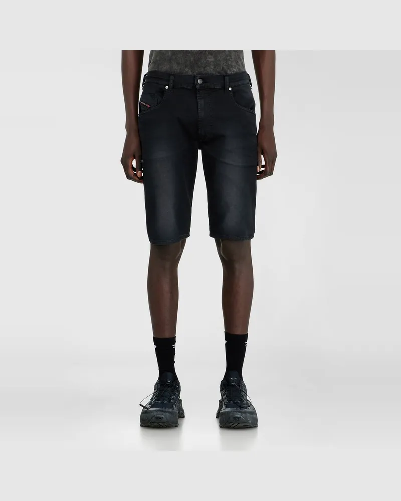 Diesel Slim shorts aus farbigem denim - Denim Kurze Hose - Herren - Schwarz Schwarz