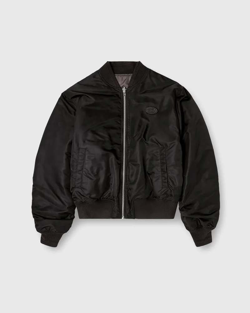 Diesel Gesteppte Bomberjacke mit Oval-D-Stickerei - Winterjacken - Herren - Schwarz Schwarz