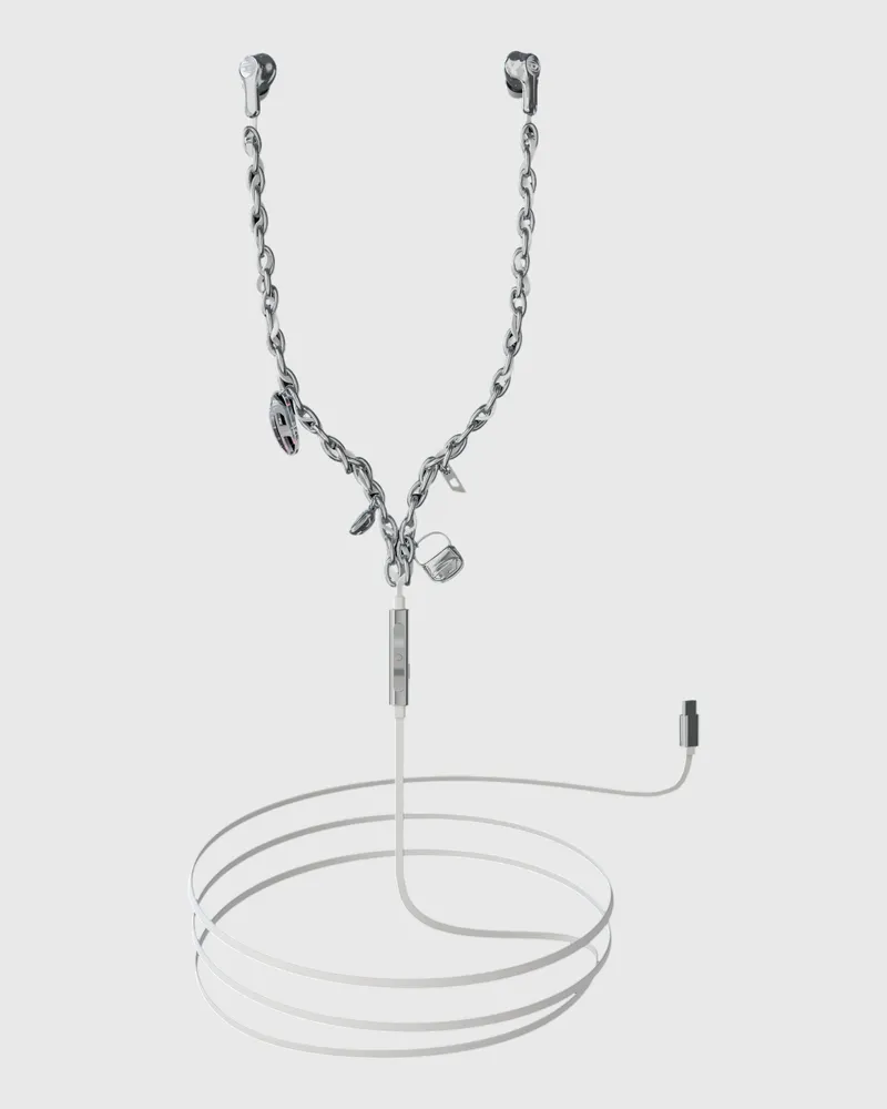 Diesel Wired Earbuds und charms - Kopfhörer - Unisex - Silber Silber