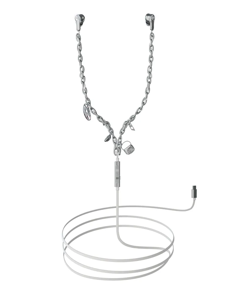 Diesel Wired Earbuds und charms - Kopfhörer - Unisex - Silber Silber