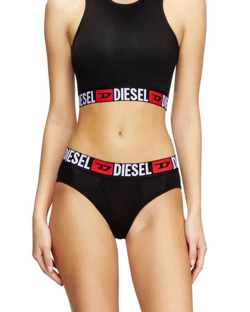 Diesel Slips mit Maxilogo-Bund im Dreierpack - Panties - Damen - Schwarz Schwarz