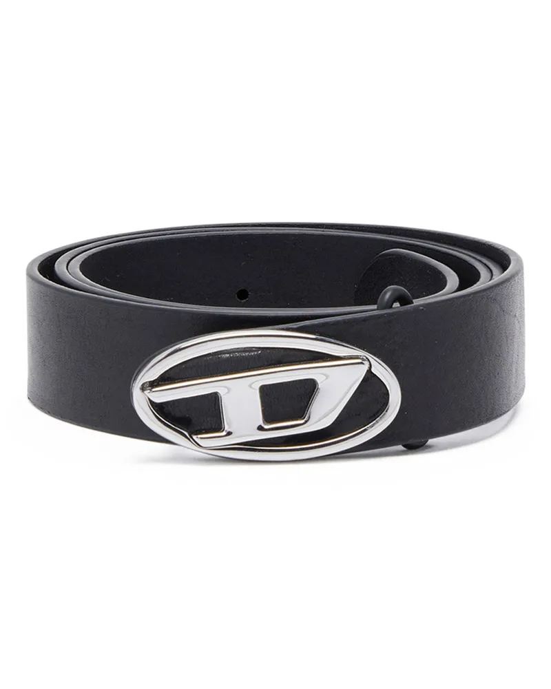 Diesel 2.9cm Gürtel aus Leder zum mit Oval D-Logo - Gürtel - Herren - Schwarz Schwarz