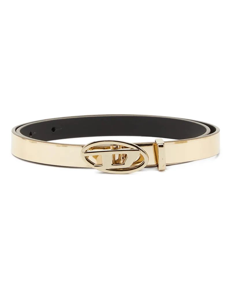 Diesel 1.5 cm Schmaler Gürtel aus laminiertem Leder - Gürtel - Damen - Gold Gold