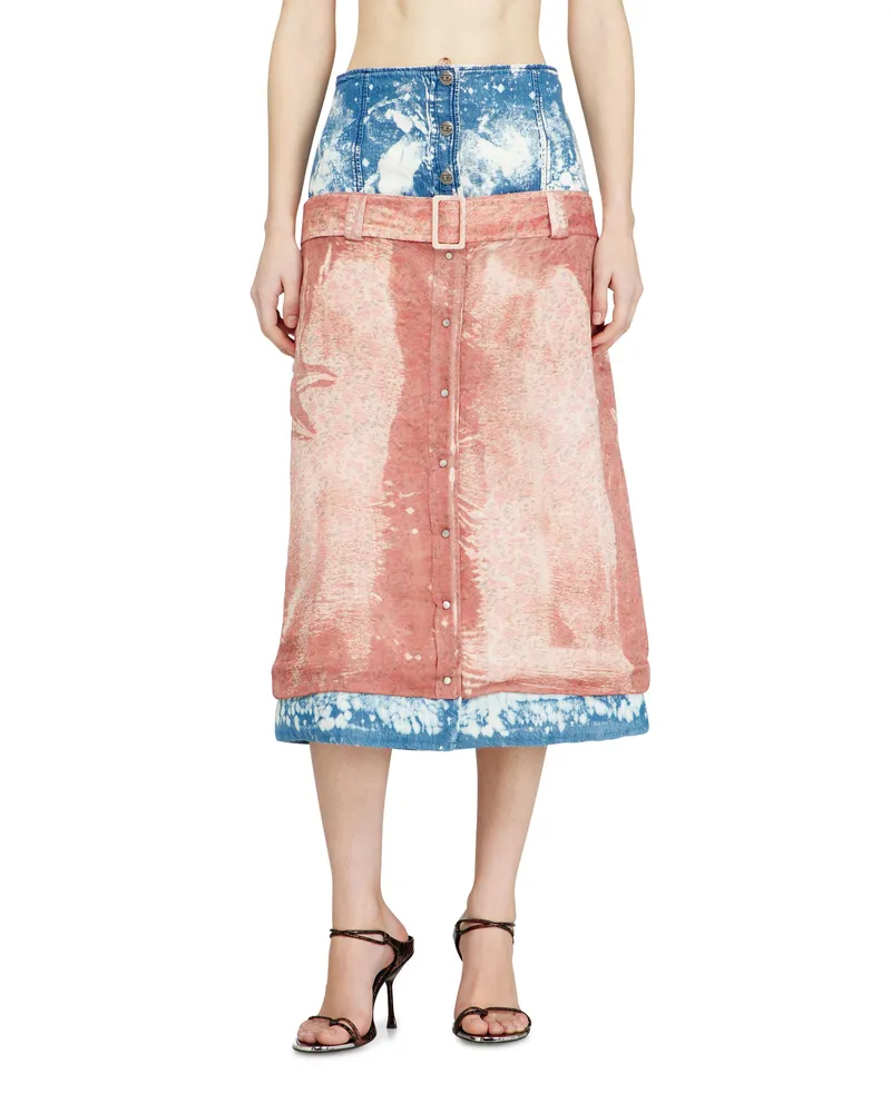 Diesel Midirock mit Lagen-Effekt - Röcke - Damen - Bunt Bunt