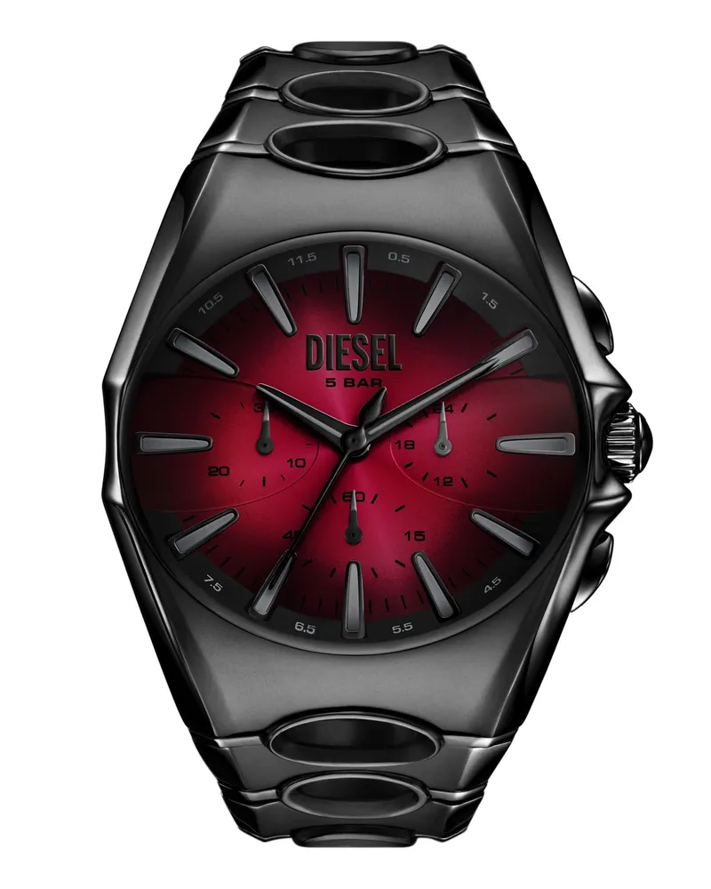 Diesel D-Curve Armbanduhr aus schwarzem Edelstahl - Uhren - Herren - Schwarz Schwarz