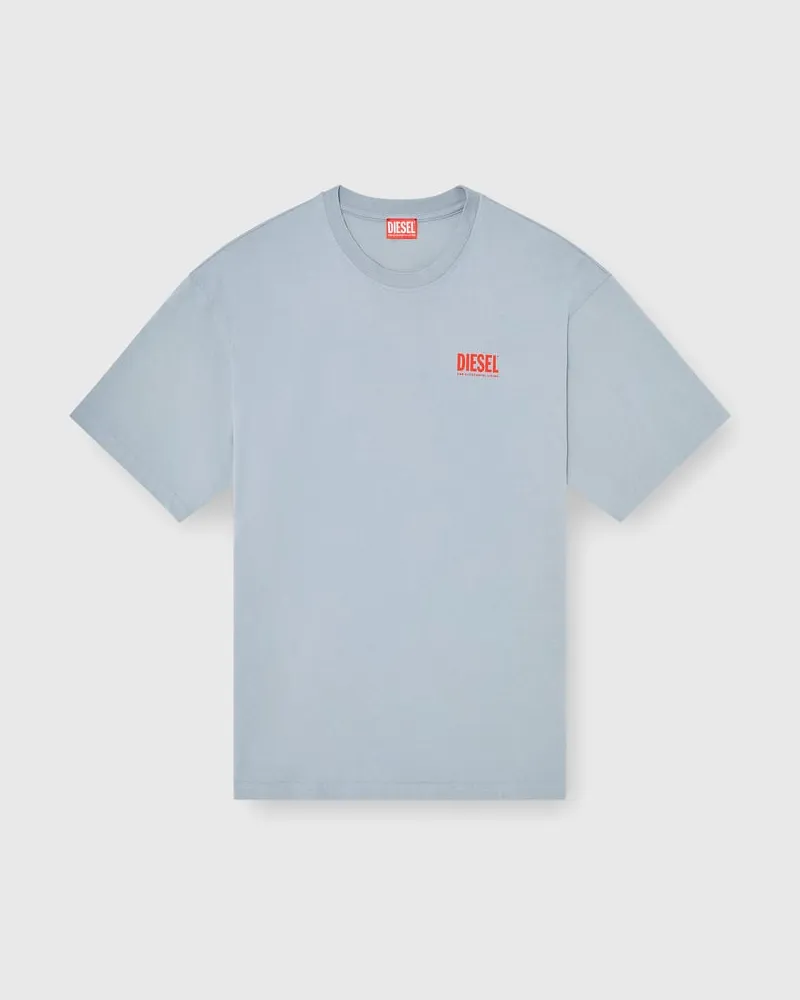 Diesel Baumwoll-T-Shirt mit Diesel-Biscotto-Print - T-Shirts - Herren - Grau Grau