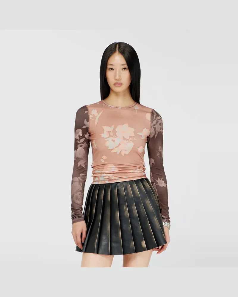 Diesel Top aus geripptem Jersey mit Blumenprint - Oberteile - Damen - Bunt Bunt
