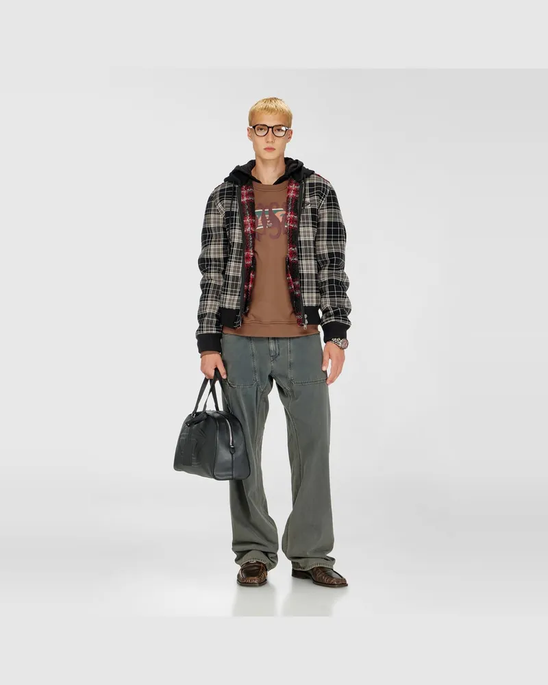Diesel Sweatshirt mit grafischen Prints und patches - Sweatshirts - Herren - Braun Braun