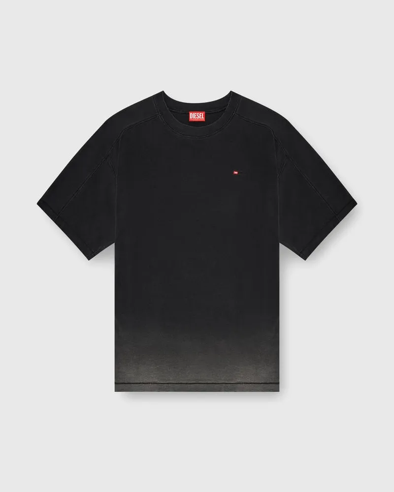 Diesel Baumwoll-T-Shirt mit Degradé-Effekt - T-Shirts - Herren - Schwarz Schwarz