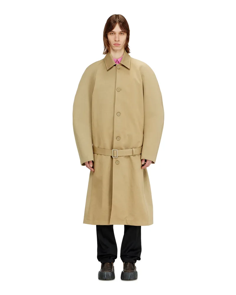Diesel Trenchcoat mit Kokonärmeln - Lederjacken - Herren - Braun Braun