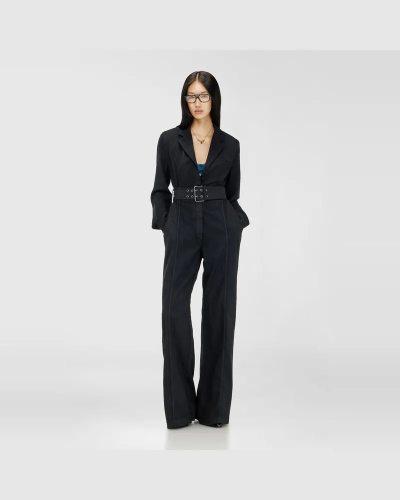 Diesel Blazer-Jumpsuit mit Gürtel aus stretch-wolle - Latzhosen - Damen - Schwarz Schwarz