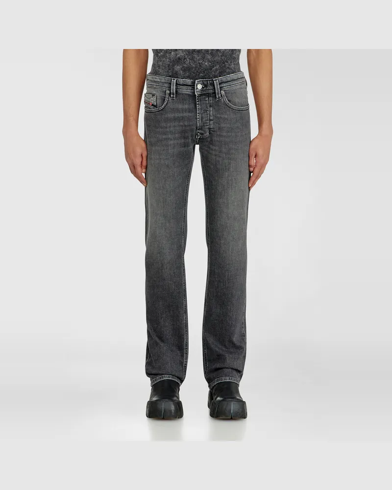Diesel Regular Jeans Low Waist 1985 Larkee, Schwarz/Dunkelgrau, Knopfverschluss Schwarz