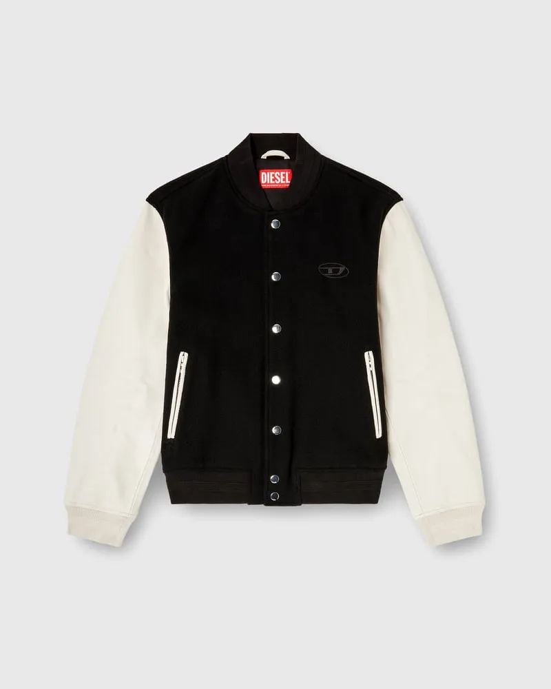 Diesel Bomberjacke aus Wollmischung und Leder - Lederjacken - Herren - Bunt Bunt