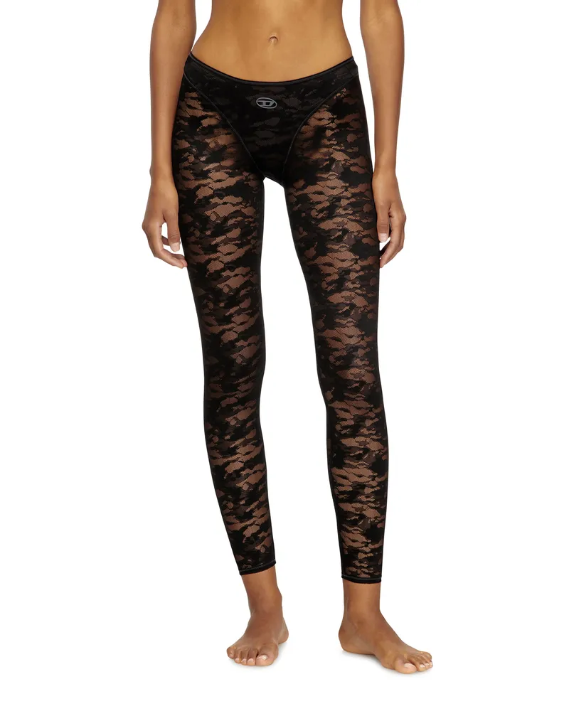 Diesel Leggings mit Camouflage-Spitze - Hosen - Damen - Schwarz Schwarz