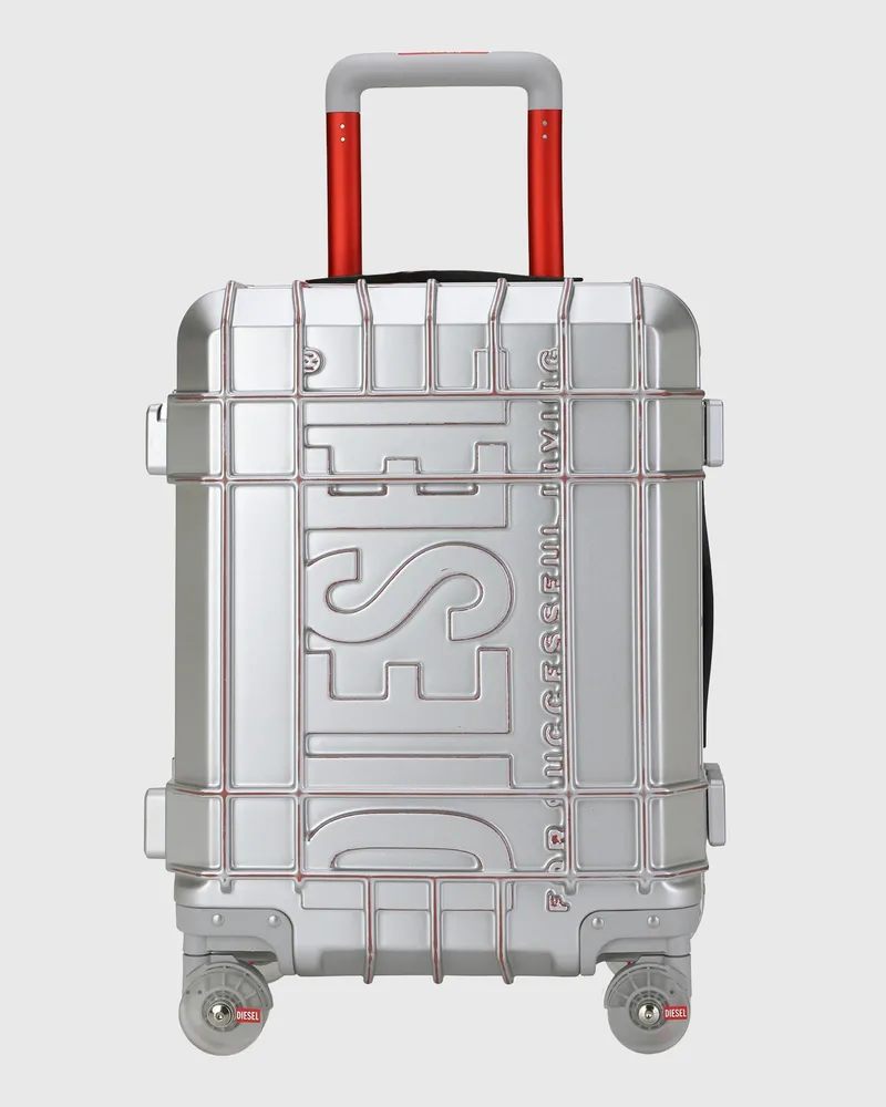 Diesel Robuster Koffer Größe S - Handgepäck Koffer - Unisex - Silber Silber