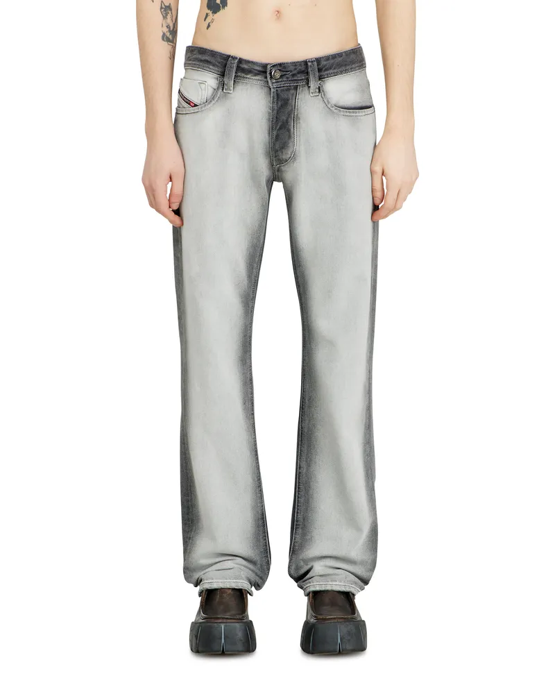 Diesel Regular Jeans Low Waist 1985 Larkee, Grau, Knopfverschluss Grau