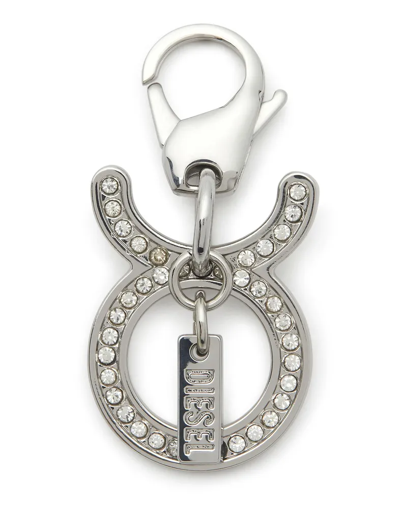 Diesel Metallischer Stier-Anhänger mit Strasssteinen - Charms und Schlüsselanhänger - Unisex - Silber Silber