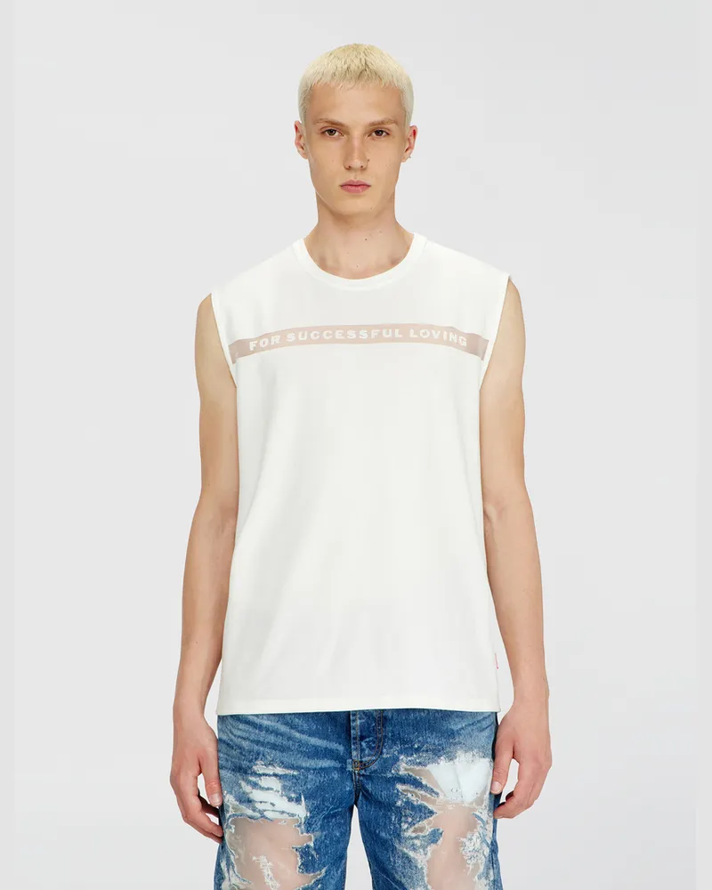 Diesel Tanktop mit For Successful Loving Logo - T-Shirts - Unisex - Weiss Weiss