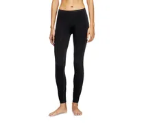 Nylon-Leggings mit ovalem Cut-out am Rücken - Hosen - Damen - Schwarz
