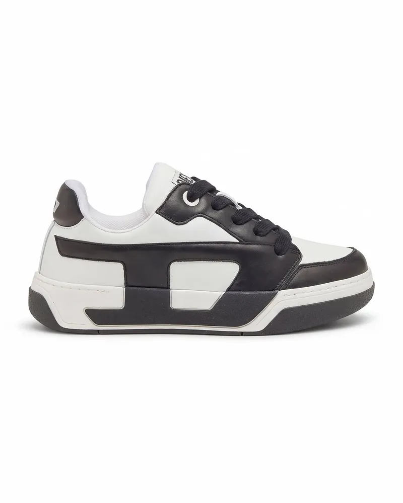 Diesel D-Ollie-Sneakers aus Leder im Colour-Block-Design - Sneakers - Herren - Weiss Weiss
