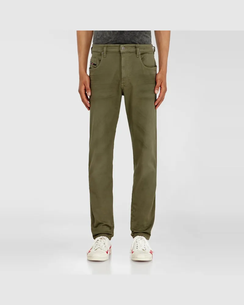 Diesel Slim Regular Waist 2062 D-Strukt Joggjeans, Farbig, Reißverschluss Grün