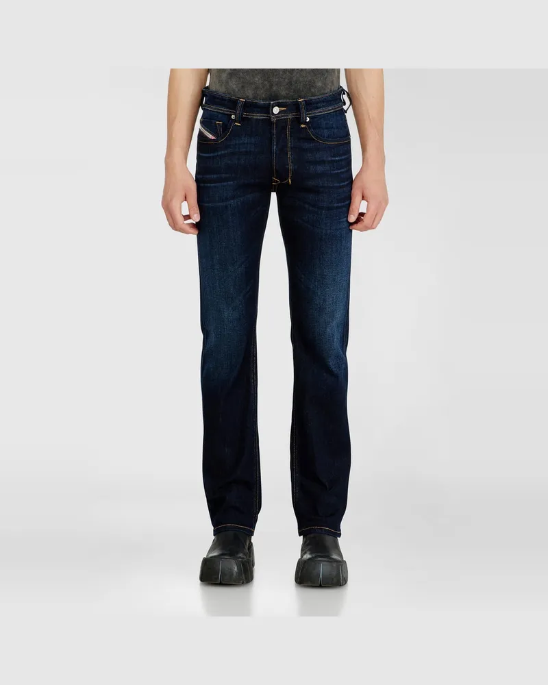 Diesel Regular Jeans Low Waist 1985 Larkee, Dunkelblau, Knopfverschluss Blau