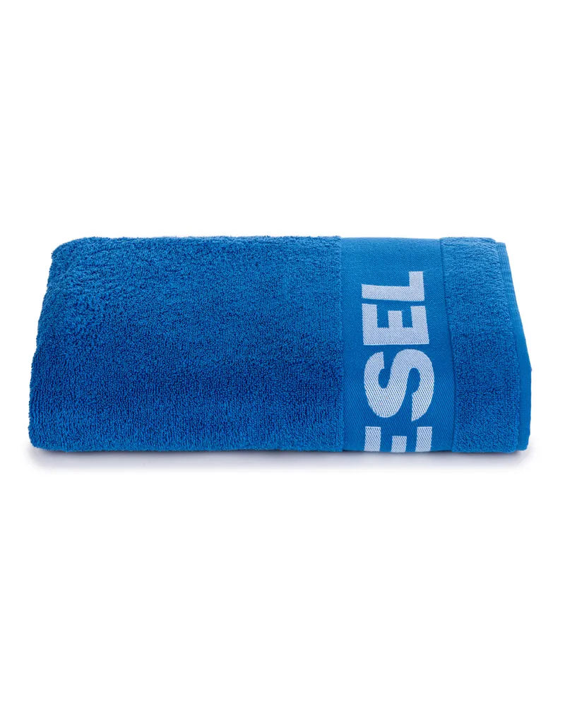 Diesel Tuch aus Baumwoll-Frottee mit Logo - Bath - Unisex - Blau Blau