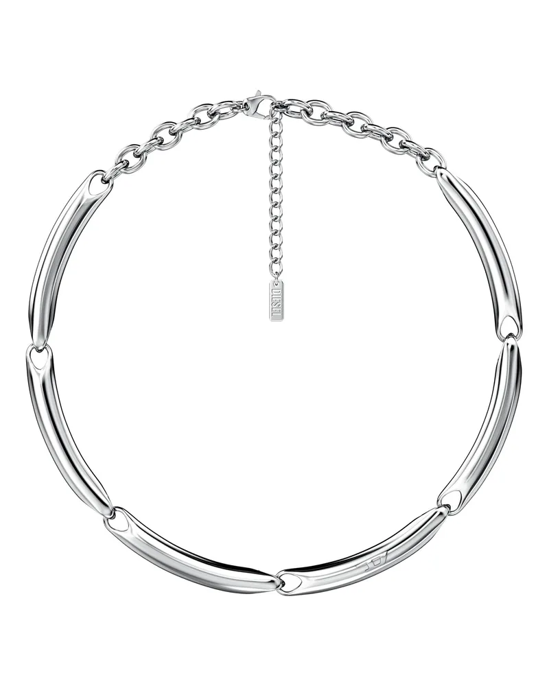 Diesel Halskette aus Edelstahl - Halsketten - Unisex - Silber Silber