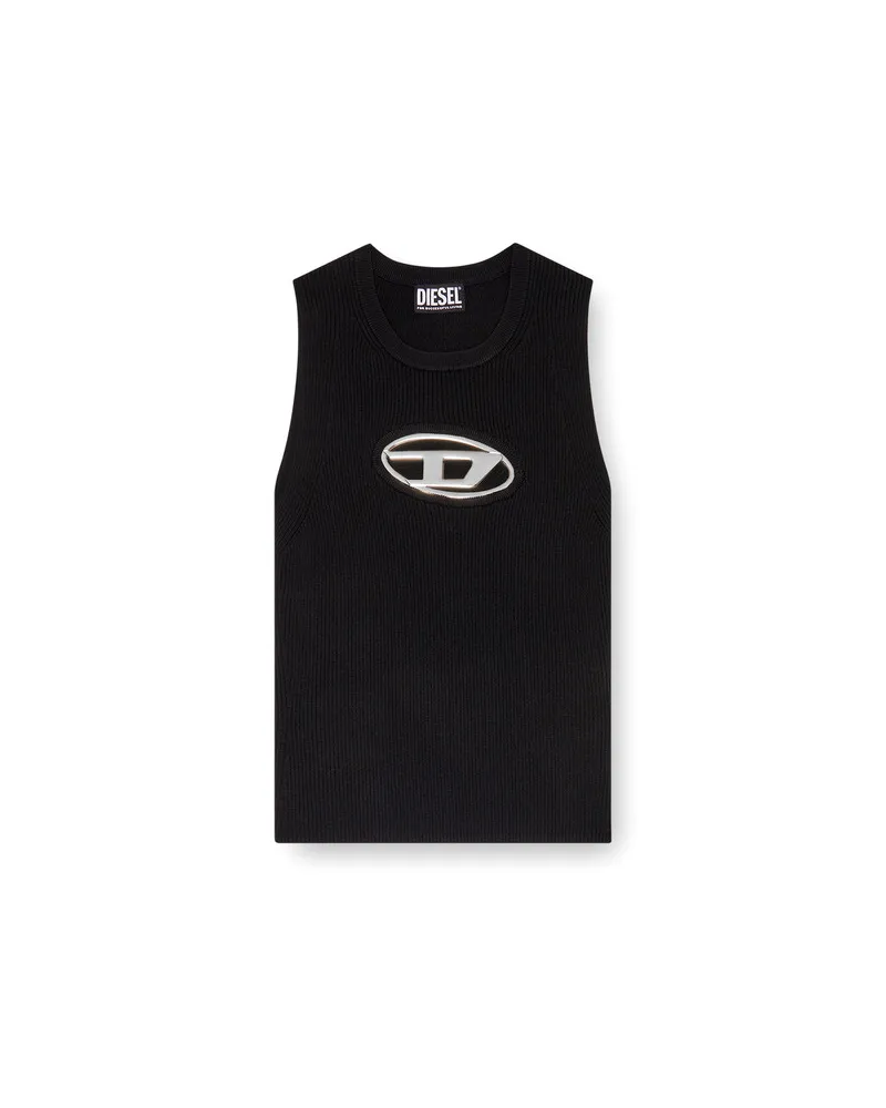 Diesel Cutout-Stricktop mit Logo-Plakette - Oberteile - Damen - Bunt Bunt