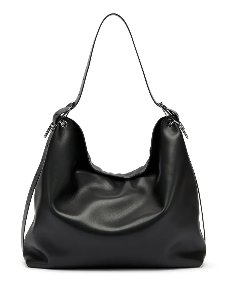 Diesel D-Line-Leder Hobo-Tasche - Schultertaschen - Damen - Schwarz Schwarz