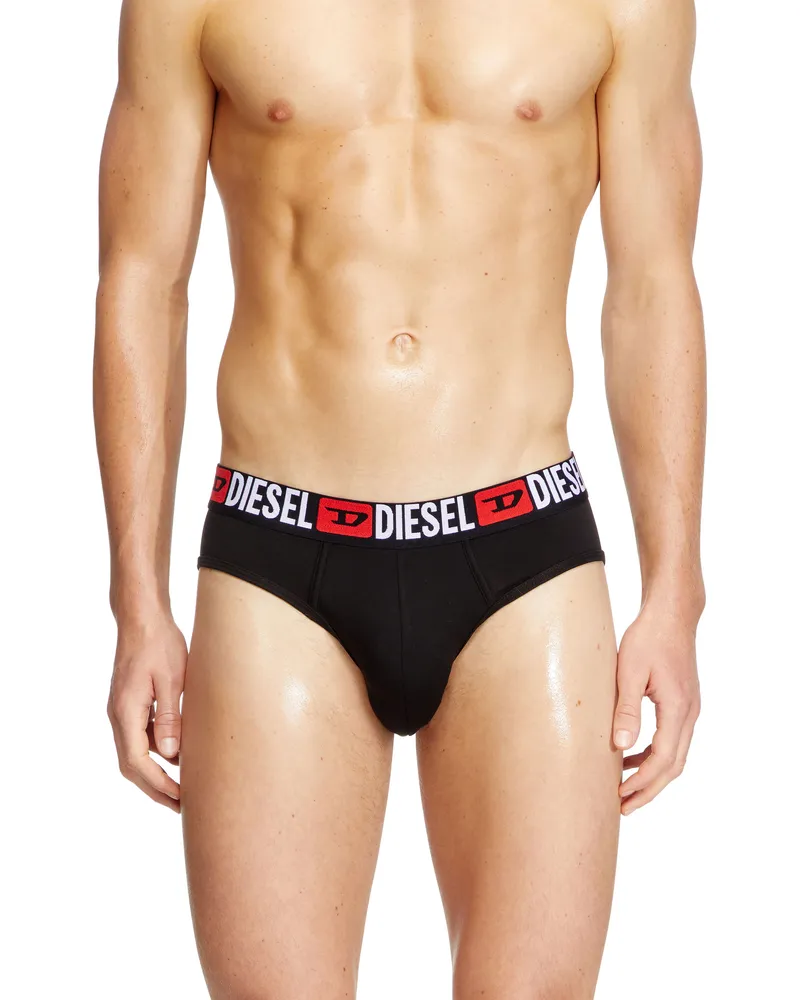 Diesel Einfarbige Briefs im Dreierpack - Slips - Herren - Schwarz Schwarz