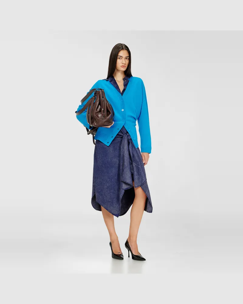 Diesel Midi-Hemdkleid aus Viskose mit Denim-Effekt - Kleider - Damen 