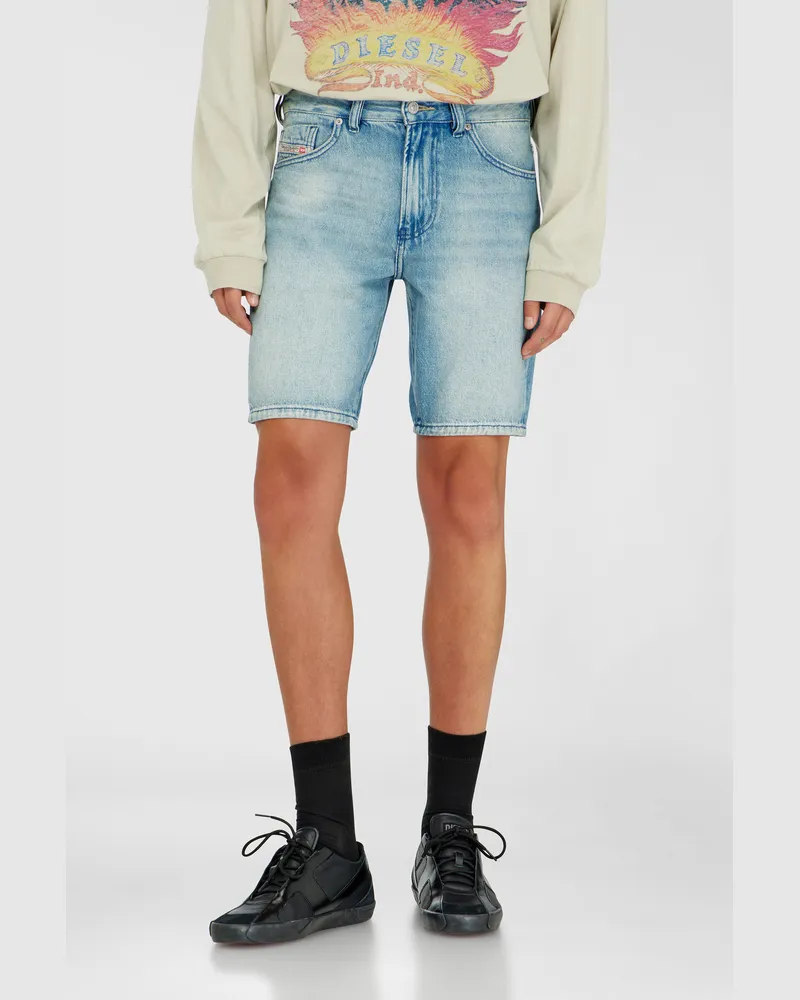 Diesel Schmale Jeansshorts aus Bio-Baumwolle - Denim Kurze Hose - Herren - Blau Blau