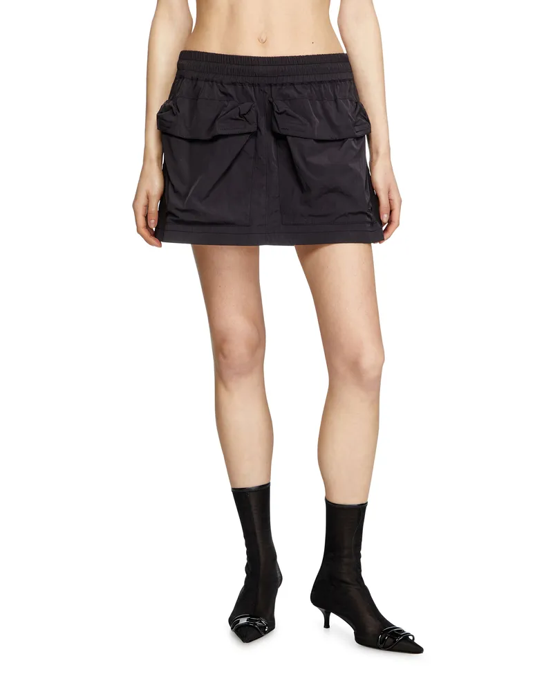Diesel Knitter-Mini-Rock mit Utility-Taschen - Röcke - Damen - Schwarz Schwarz