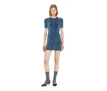 Kurzes Kleid aus indigo bouclé-strick - Kleider - Damen - Blau