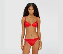 BH aus Stretch-Satin mit Logo-Mesh-Besatz - BHs - Damen - Rot