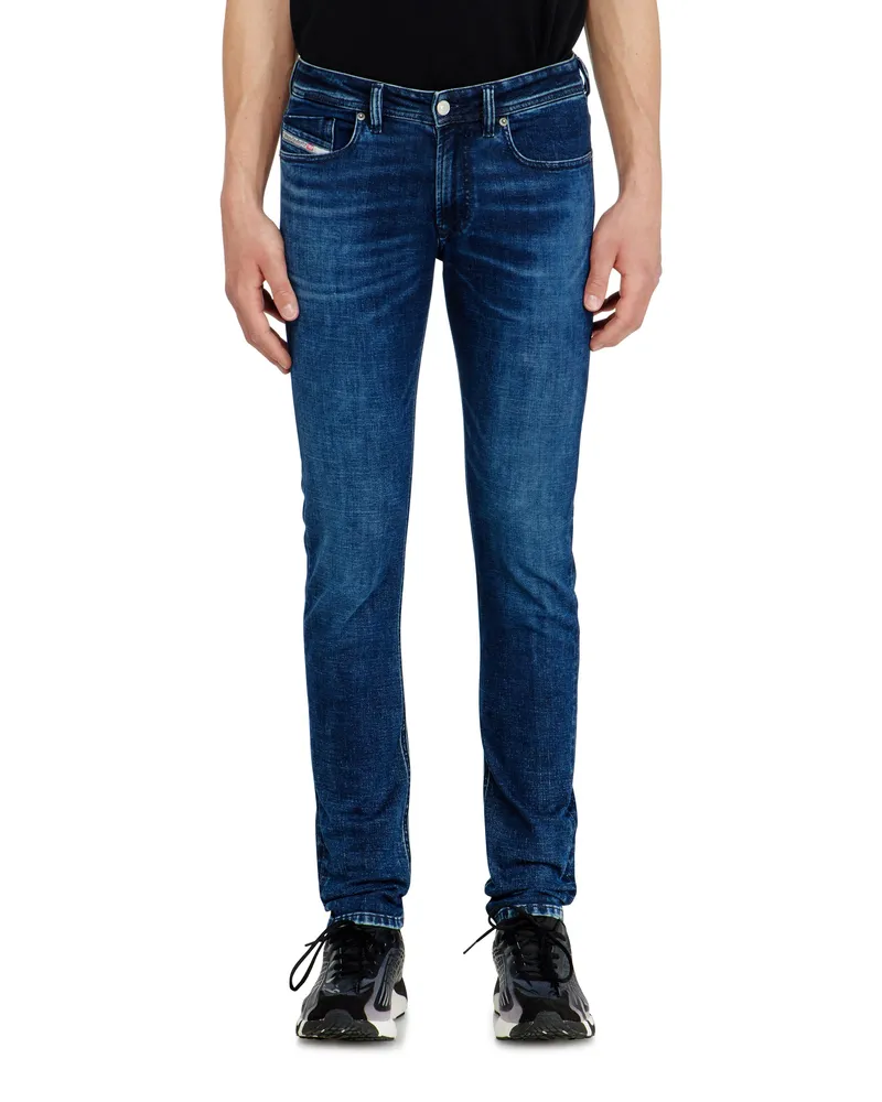 Diesel Skinny Jeans Low Waist 1979 Sleenker, Dunkelblau, Reißverschluss Blau