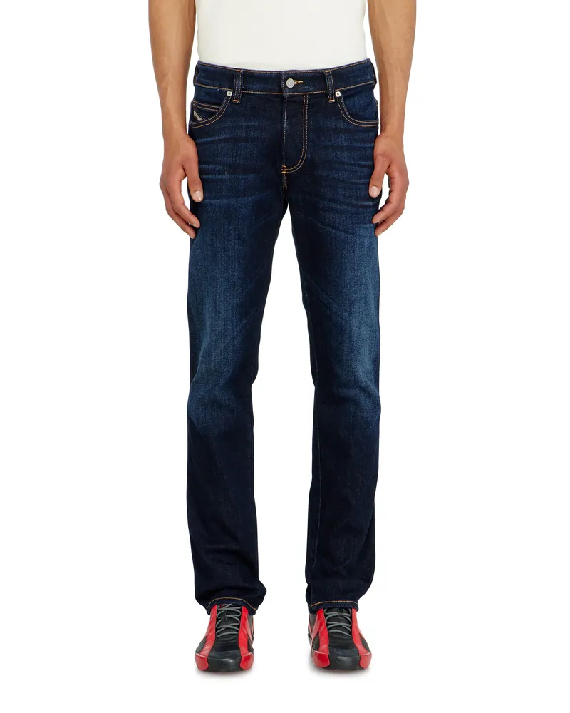 Diesel Slim Jeans Regular Waist 1993 D-Vyl, Dunkelblau, Knopfverschluss Blau