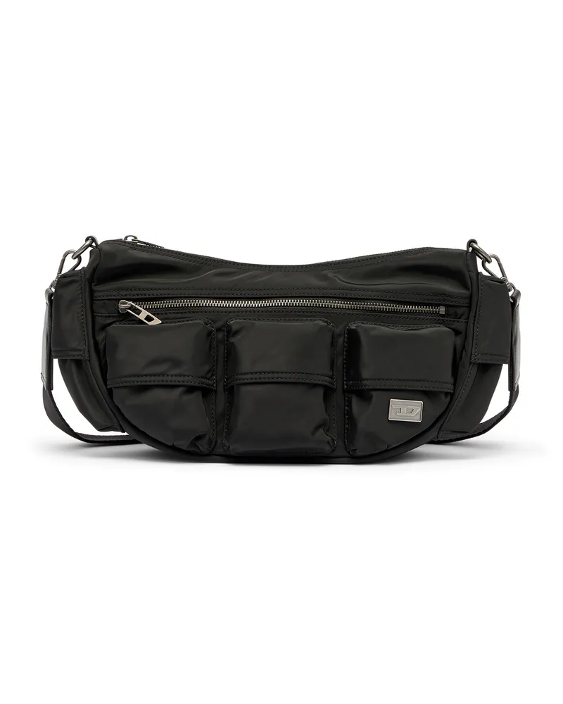 Diesel Multi-Pkts-Multipocket-Utility-Tasche - Schultertaschen - Unisex - Schwarz Schwarz